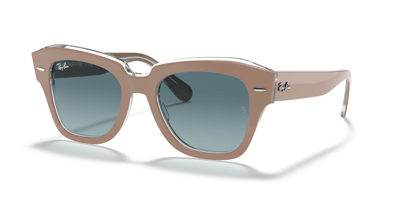 12973M - Beige On Trasparent - Blue Gradient Grey