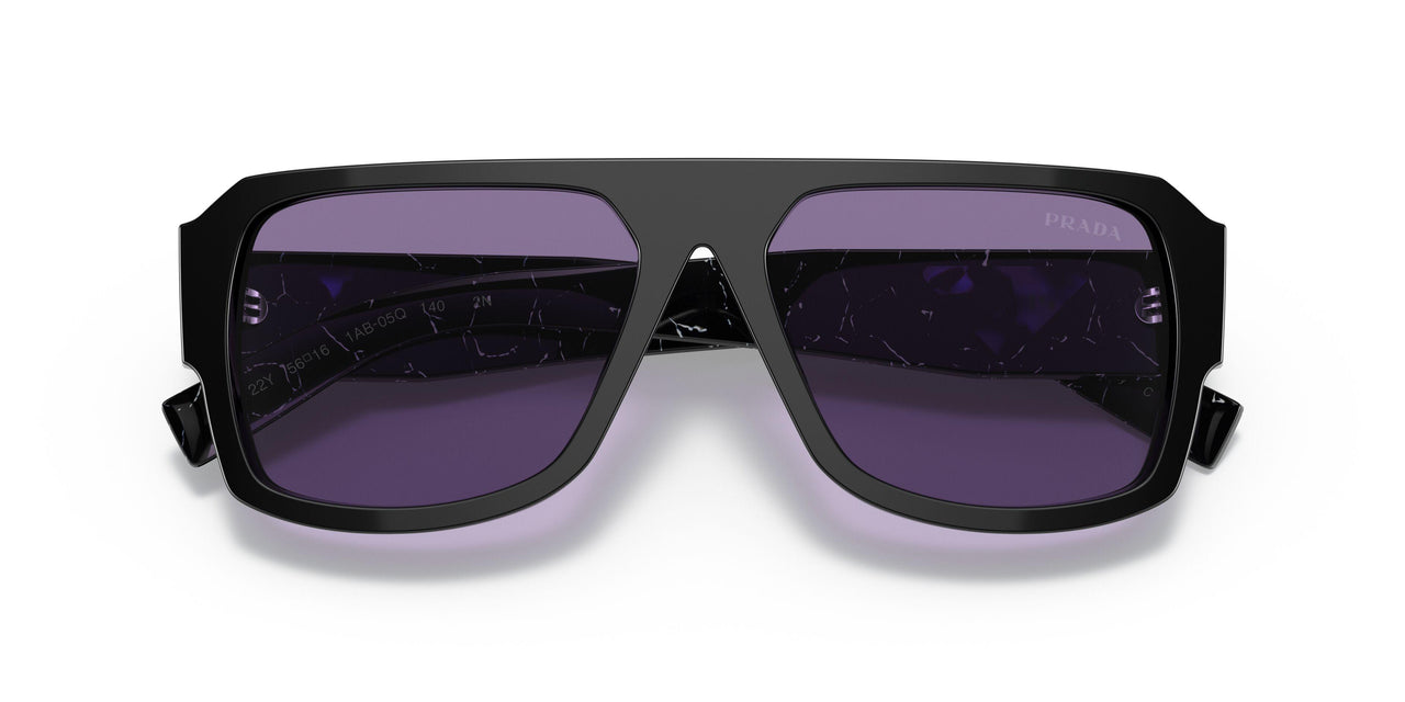 1AB05Q - Black - Violet Mirror Internal Silver