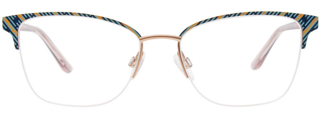 60 - Pink Gold & Teal with Black Pattern