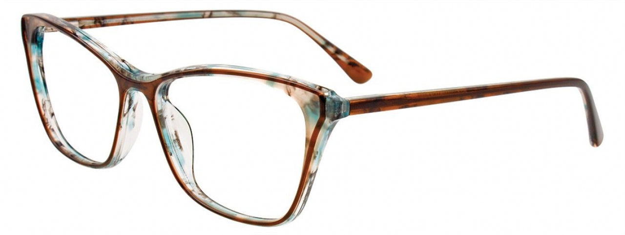10 - Brown & Aqua Marbled/Brown