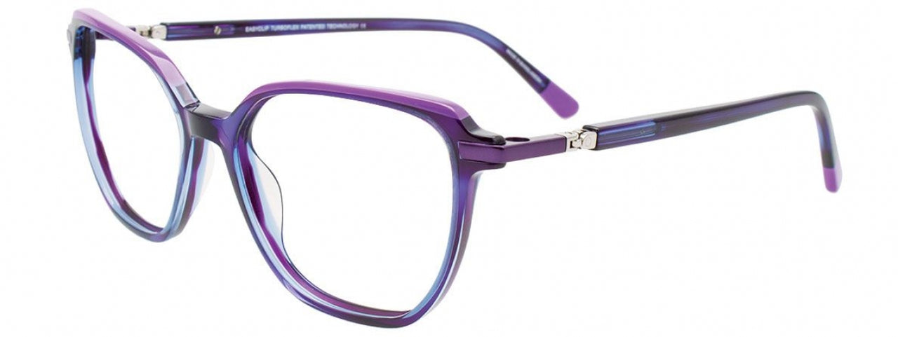 80 - Transparent Dark Purple & Purple Solid Trim