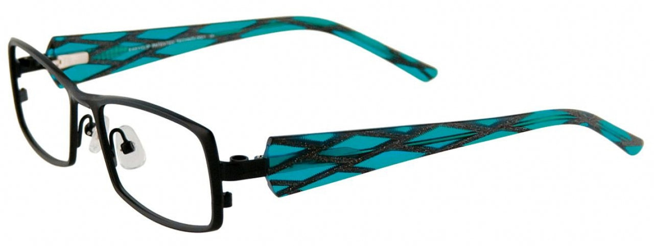 90 - Stn Black/Turquoise&Grey