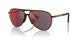 DG008F - Black - Dark Grey Mirror Blue/red