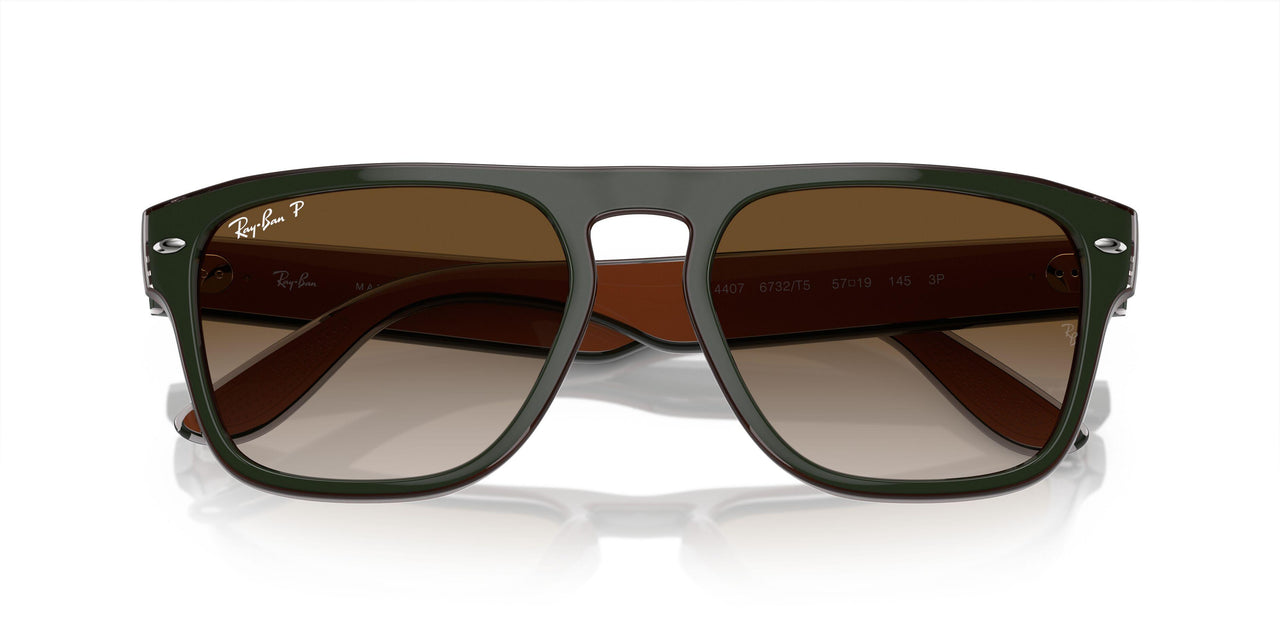 6732T5 - Green & Dark Grey & Transparent Brown - Brown/grey