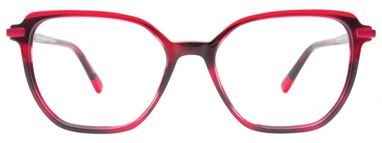 30 - Transparent Dark Red & Red Solid Trim