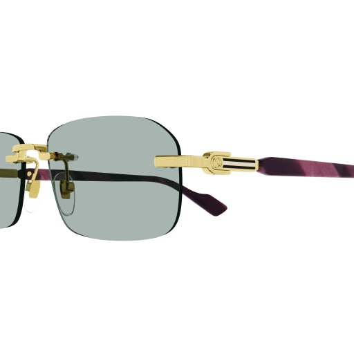003 - Gold/Burgundy - Green
