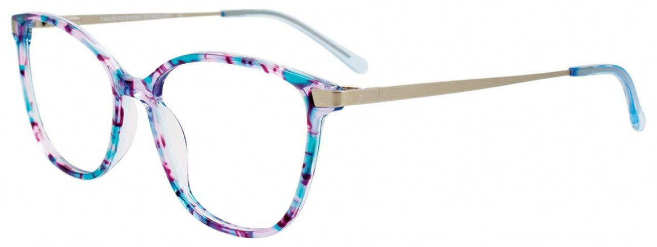 50 - Multicolor Teal & Lilac & Purple/Satin Steel
