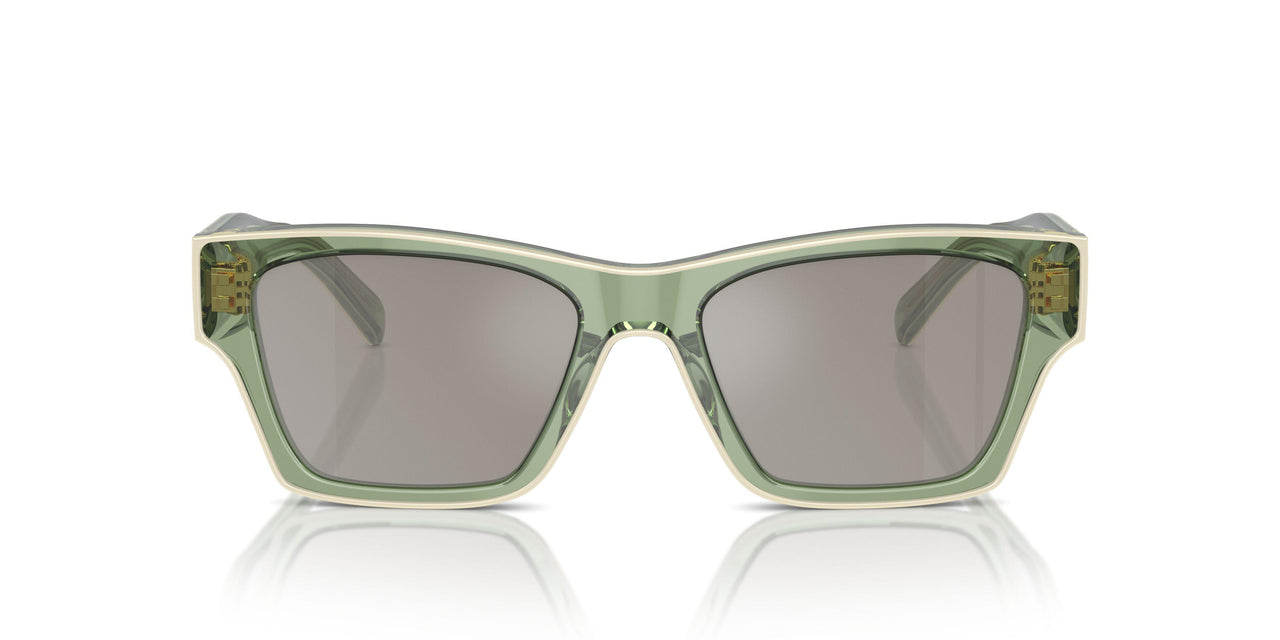 20026G - Green - Light Grey Silver Mirror