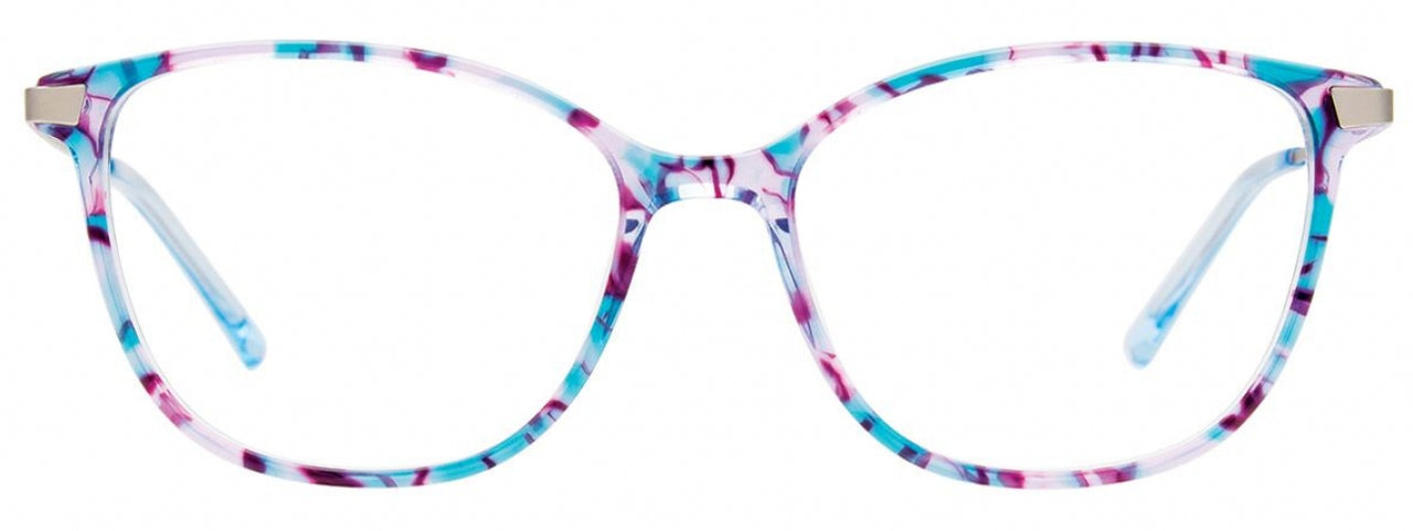 50 - Multicolor Teal & Lilac & Purple/Satin Steel