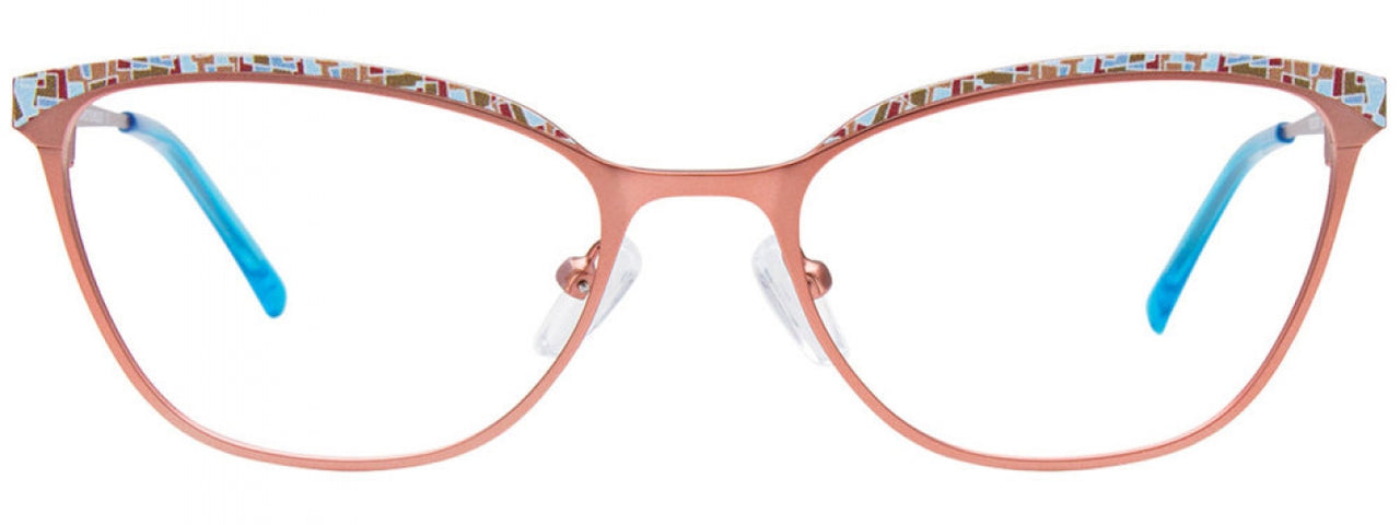 10 - Pink Gold & Mix Patterned Browline