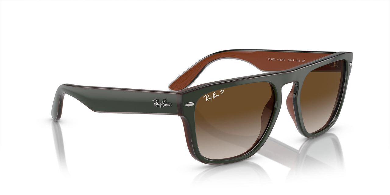 6732T5 - Green & Dark Grey & Transparent Brown - Brown/grey