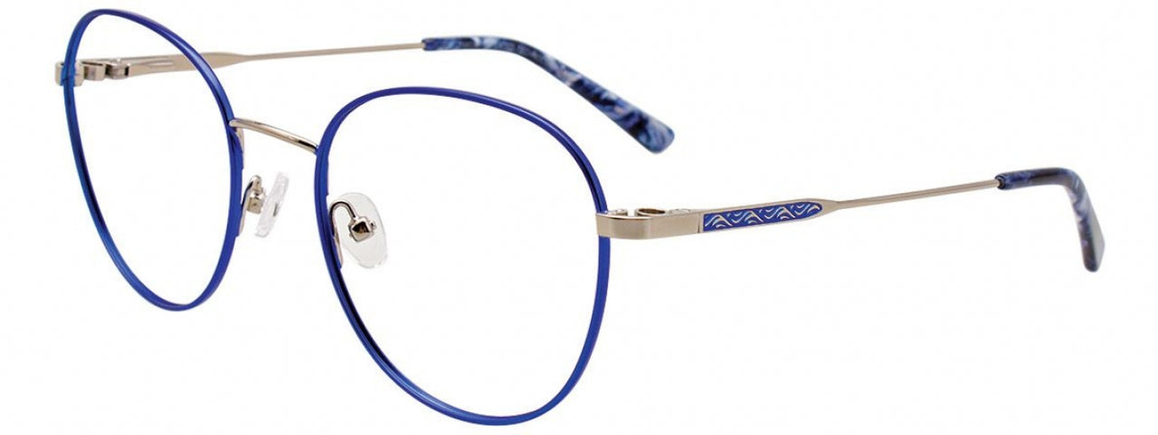 50 - Satin Blue & Shiny Grey