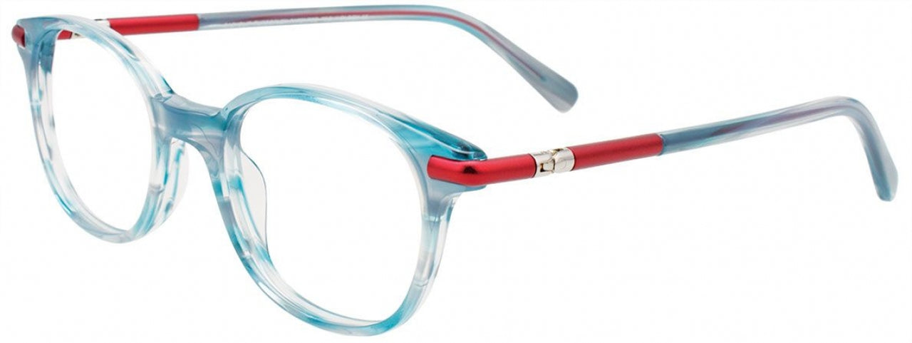 60 - Teal Striped & Red