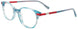 60 - Teal Striped & Red
