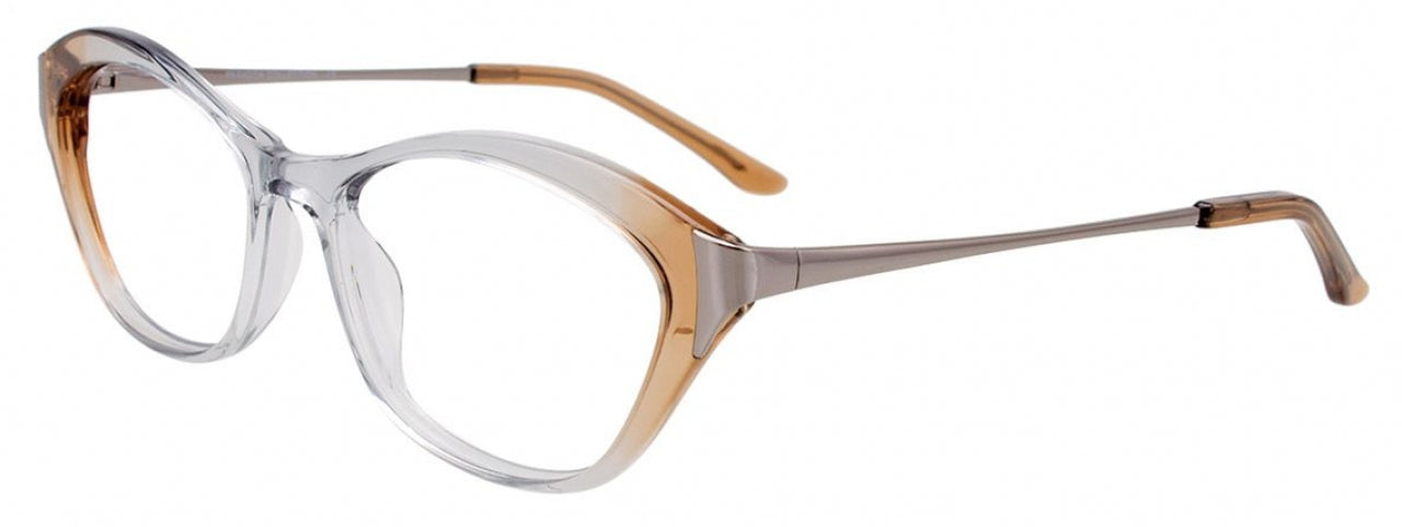 10 - Light Brown Crystal & Light Grey Crystal / Shiny Steel