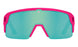 0000160 - Neon Pink Matte - Happy Bronze with Light Green Spectra Mirror