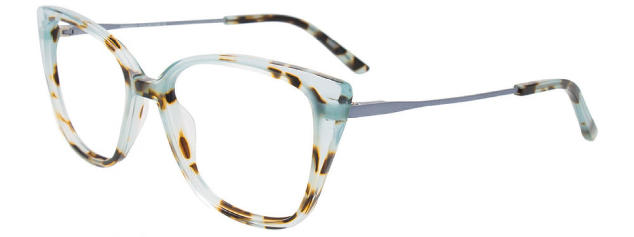 60 - Light Teal & Teal Tortoise / Satin Blue