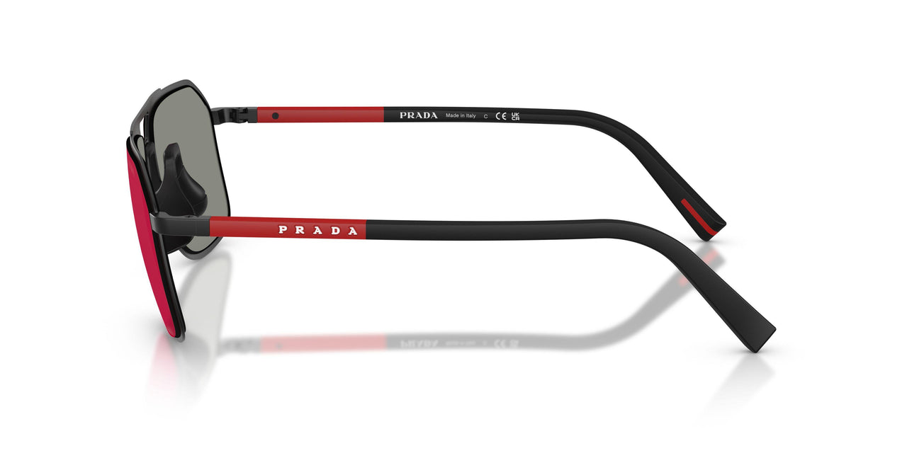 1BO08F - Black - Dark Grey Mirror Blue/red