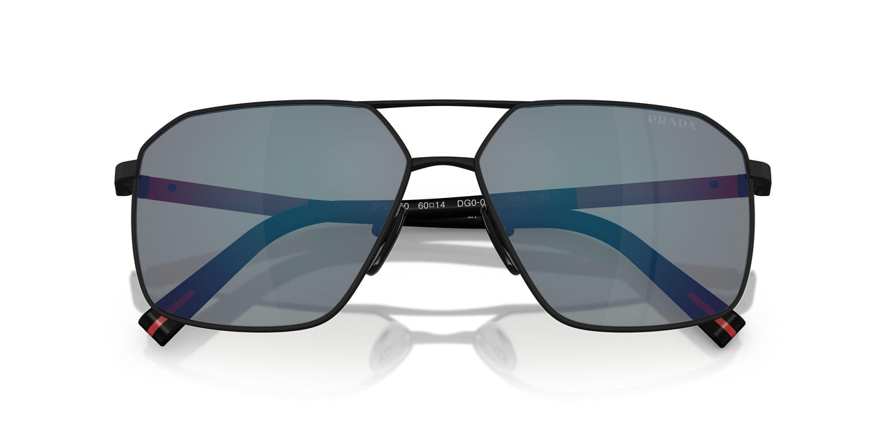 DG008F - Black - Dark Grey Mirror Blue/red