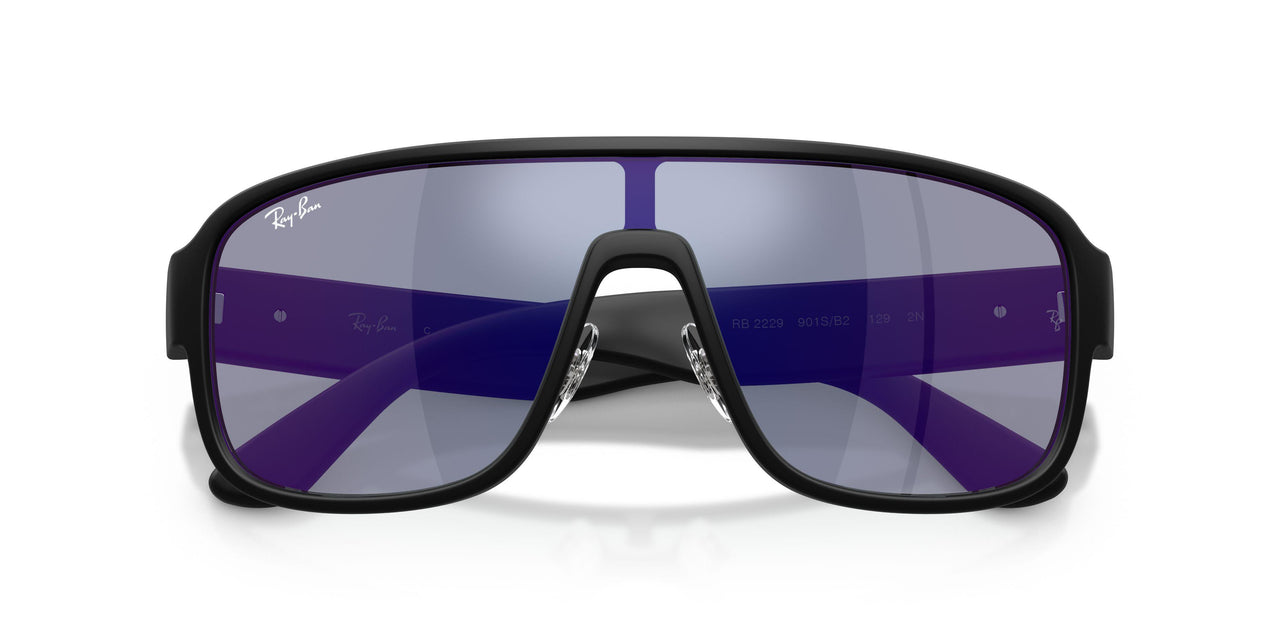 901SB2 - Black - Dark Blue Mirror Violet