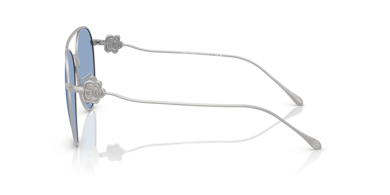 3045AM - Silver - Light Blue Tampo Flower Silver