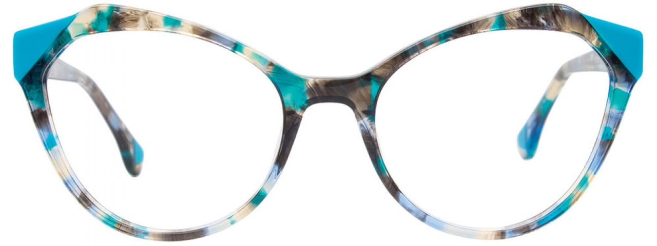 50 - Green Tortoise & Turquoise Trim