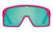 0000151 - Neon Pink Matte - Happy Bronze with Light Green Spectra Mirror