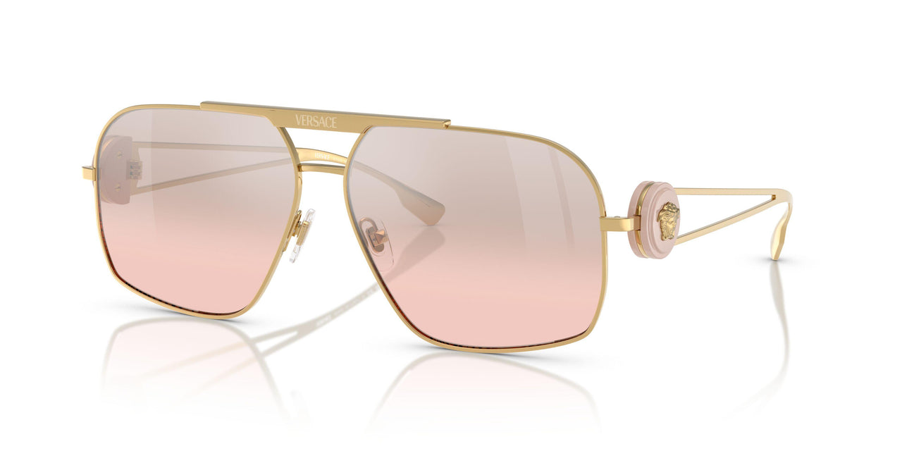 10027E - Gold - Light Pink Mirror Gradient Silver