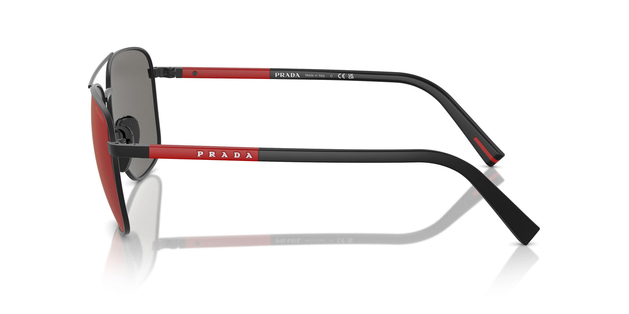 DG008F - Black - Dark Grey Mirror Blue/red