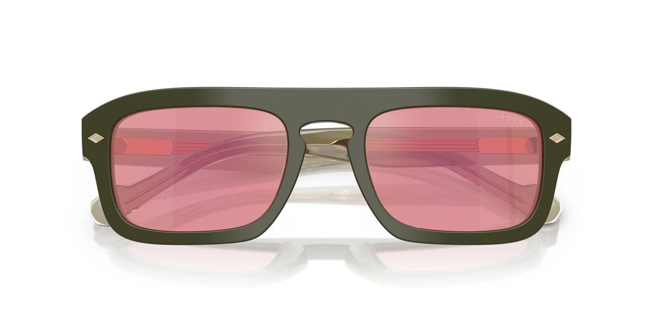 3217F6 - Green - Pink Dark Mirror Red