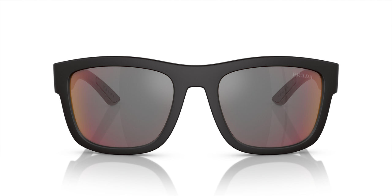 DG008F - Black - Dark Grey Mirror Blue/red