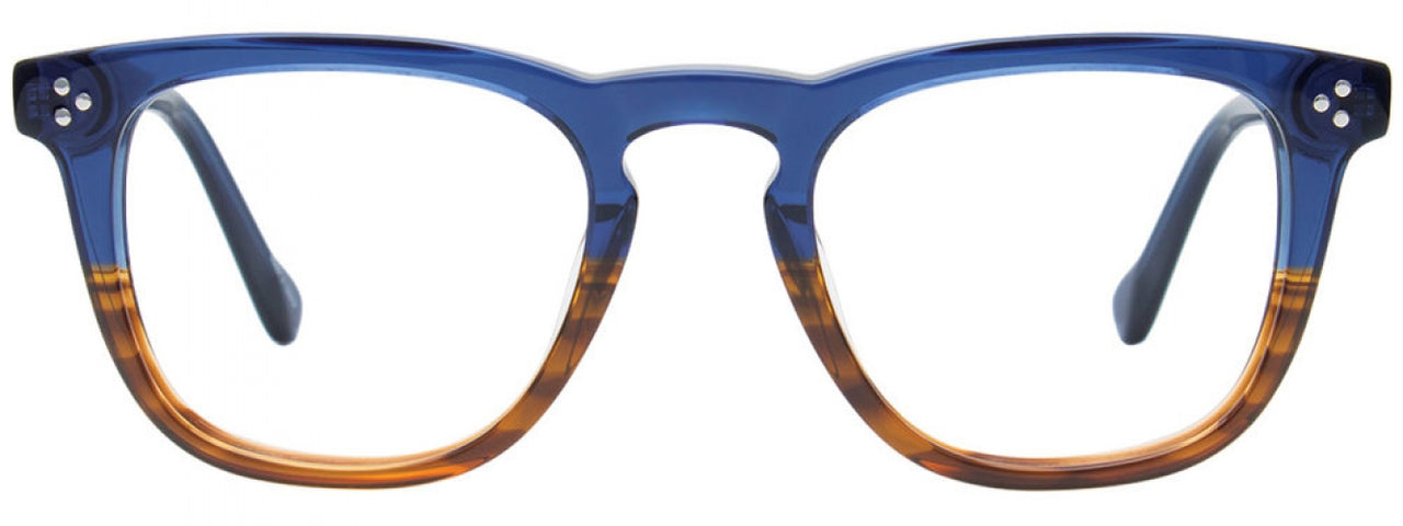 50 - Transparent Blue & Transparent Striped Brown