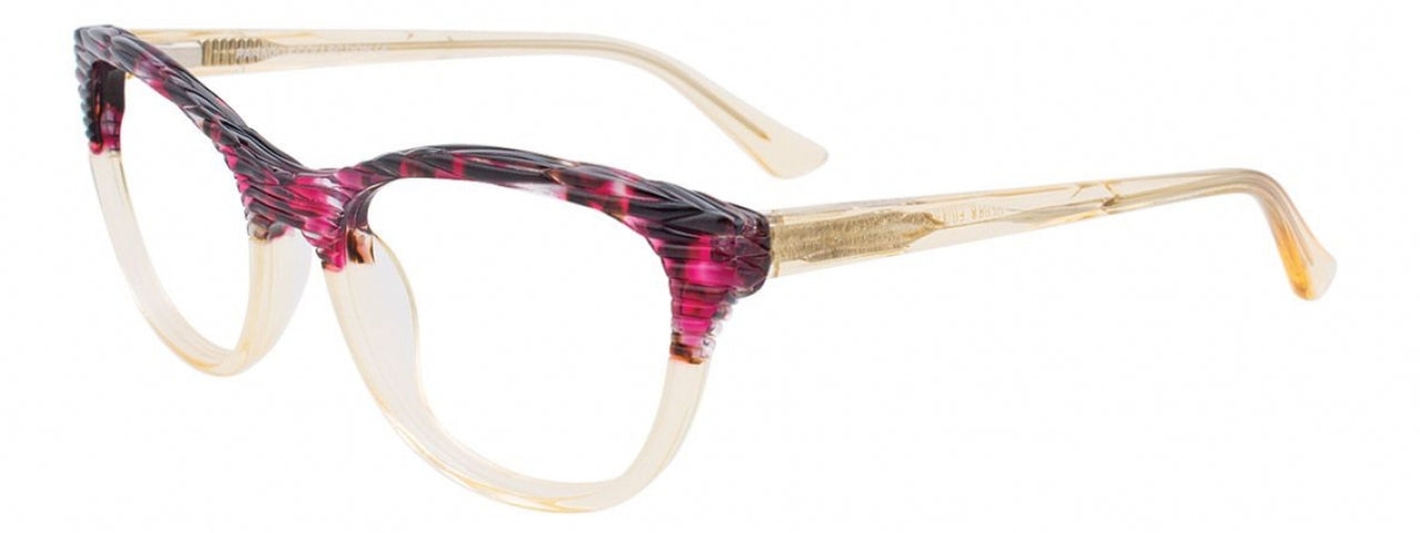 10 - Dark Brown & Raspberry Marbled & Light Crystal Yellow