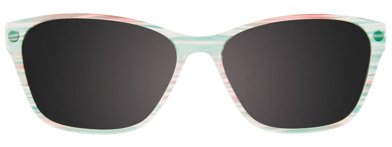 60 - Transparent Striped Green & Pink