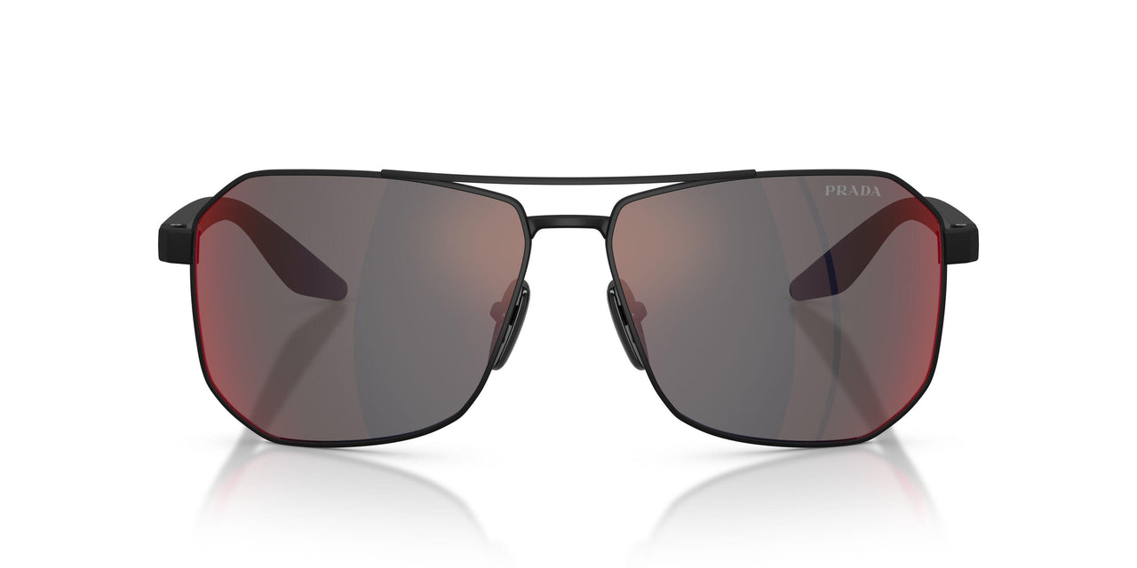 DG008F - Black - Dark Grey Mirror Blue/red