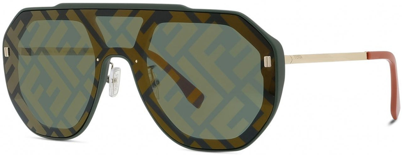32Q - Matte Military Green - Gold with green FF pattern