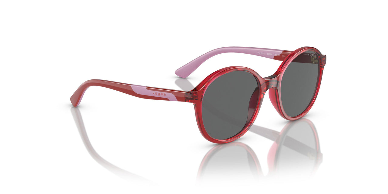 306687 - Transparent Dark Red - Dark grey