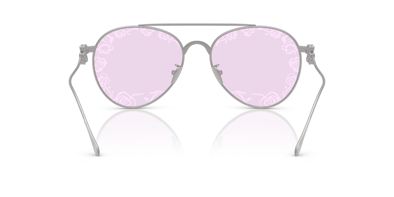 3045Z9 - Silver - Light Violet Tampo Flower Silver