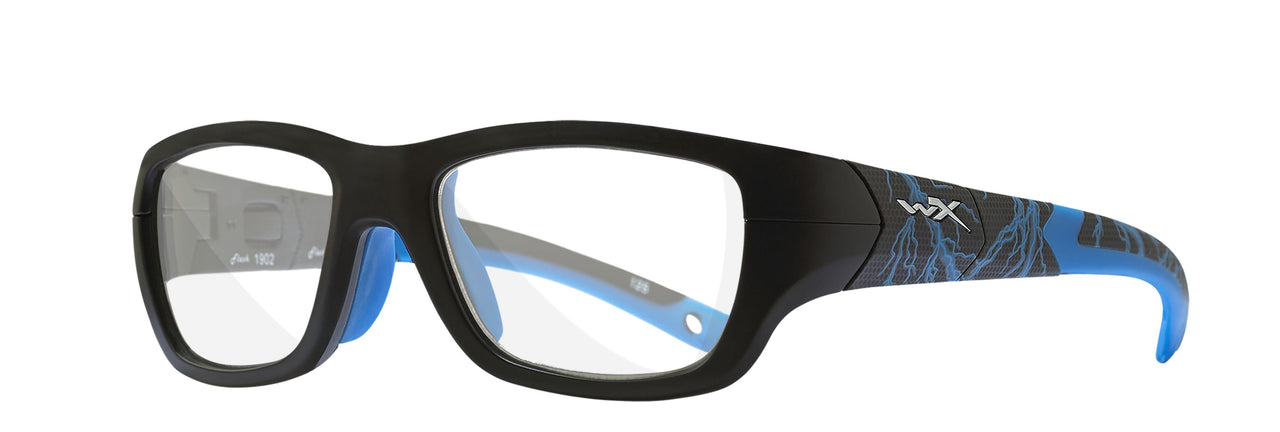 YFFLA04 Matte Black W Lightning / Electric Blue