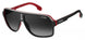 0BLX-9O - Matte Black Red - Dark Gray Gradient Lens
